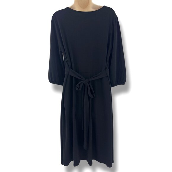 Little Black Dress with Tie Size XL 16-18 1X Plus Size‎ Timeless Classic Wedding - Picture 3 of 5